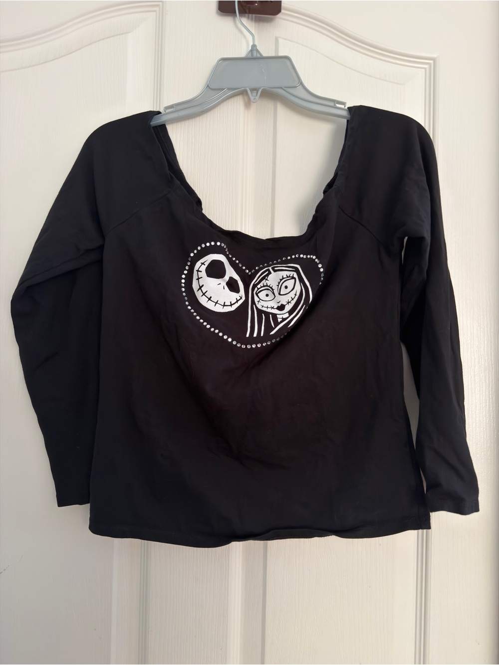 Her Universe The Nightmare Before Christmas Jack & Sally Rhinestone Top